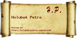 Holubek Petra névjegykártya